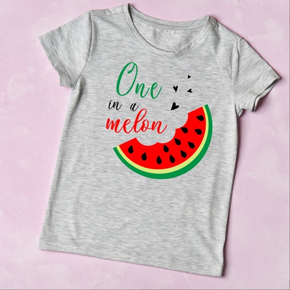 Unisex Kids T-Shirt, “One In A Melon” - Picture 3 of 6